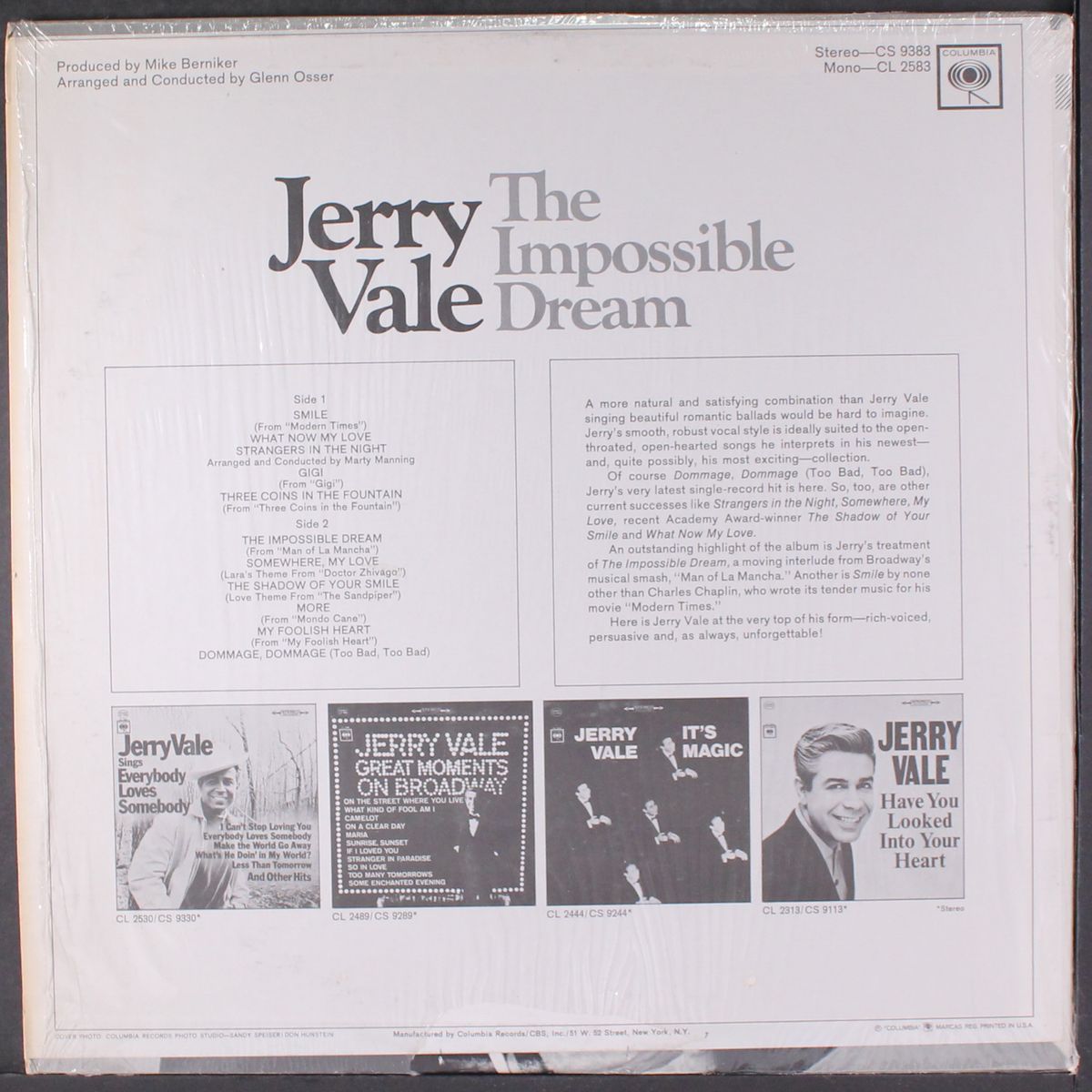 the impossible dream by JERRY VALE