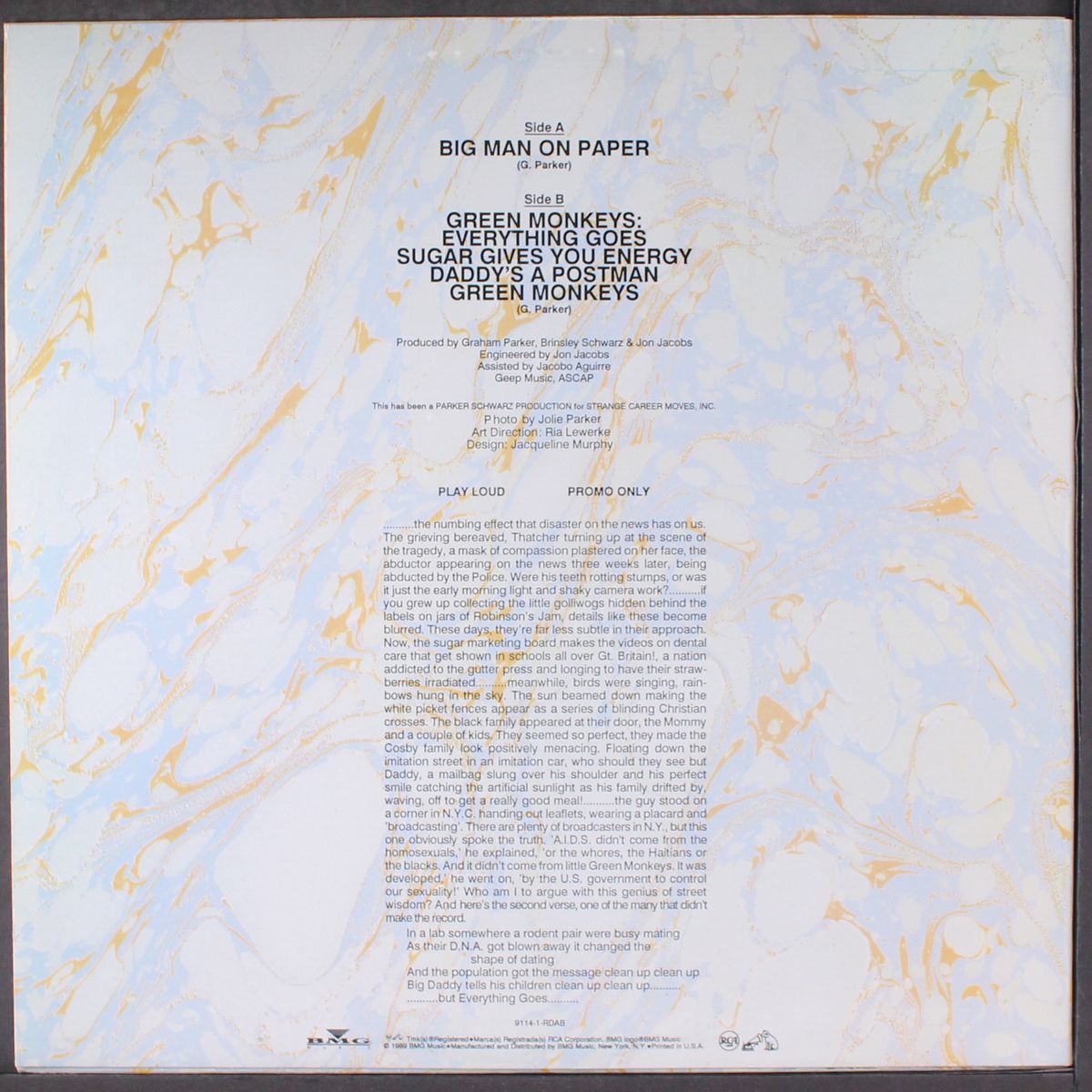 big man on paper by GRAHAM PARKER