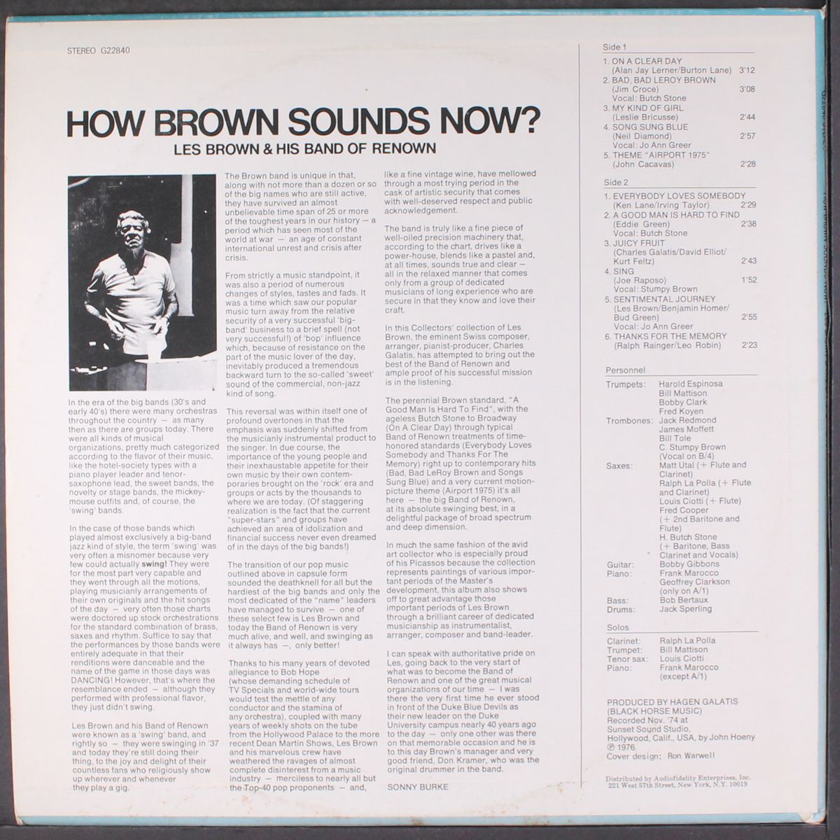 how brown sounds now? by LES BROWN