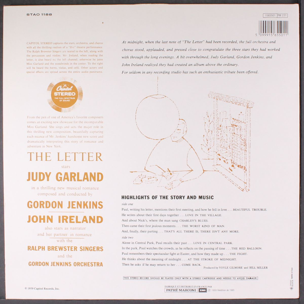 the letter by JUDY GARLAND