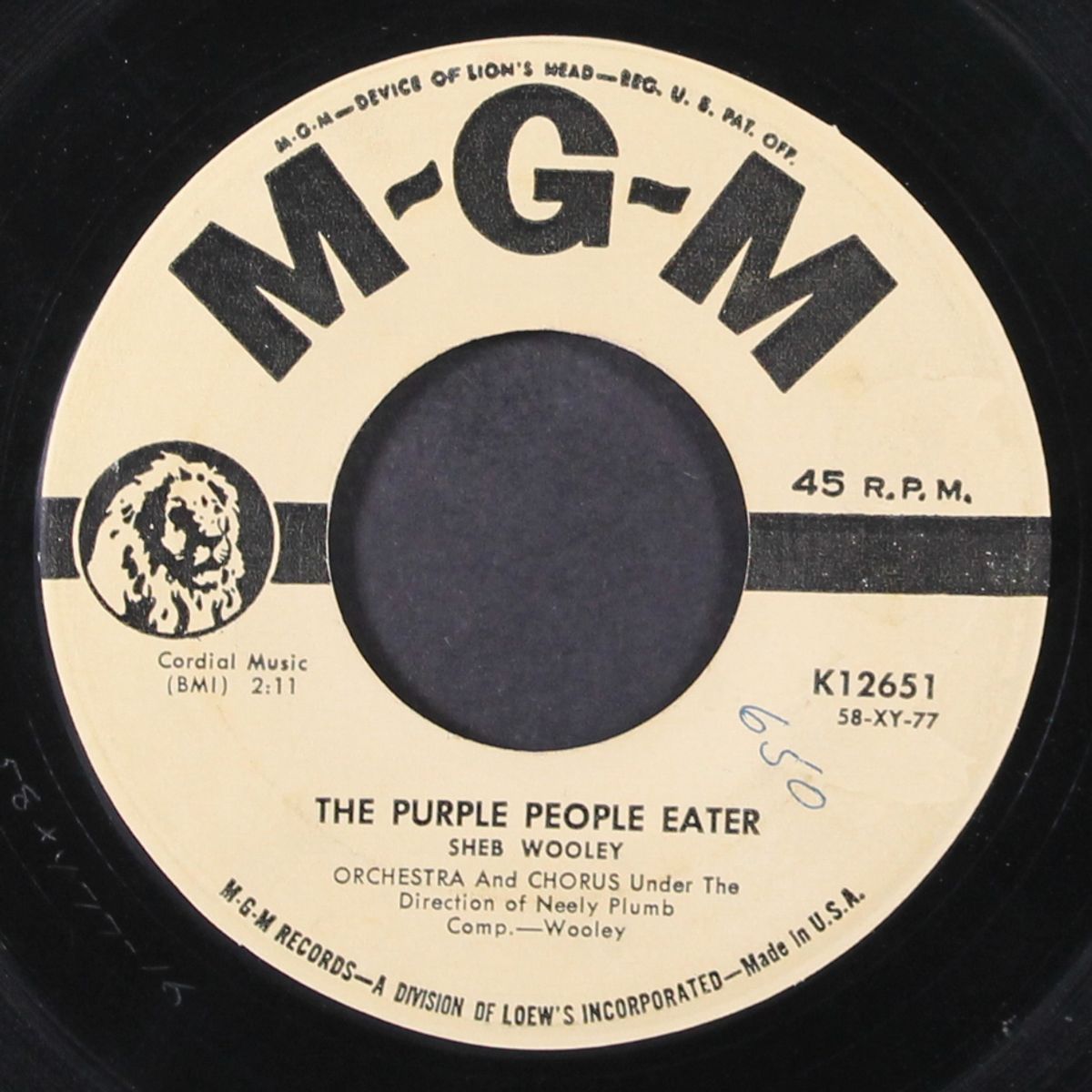 the purple people eater / i can't believe you're mine by SHEB WOOLEY