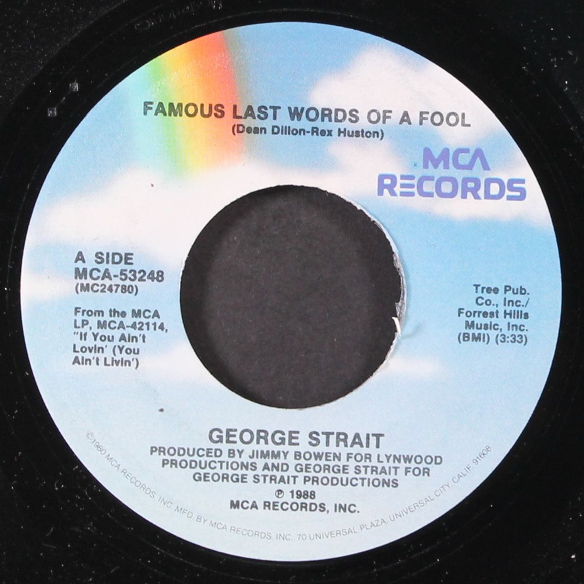 famous last words of a fool / it's too late now by GEORGE STRAIT