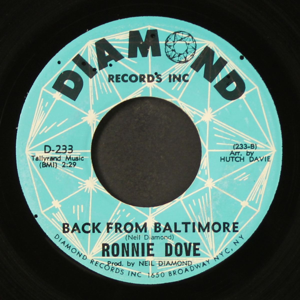 dancin' out of my heart / back from baltimore by RONNIE DOVE