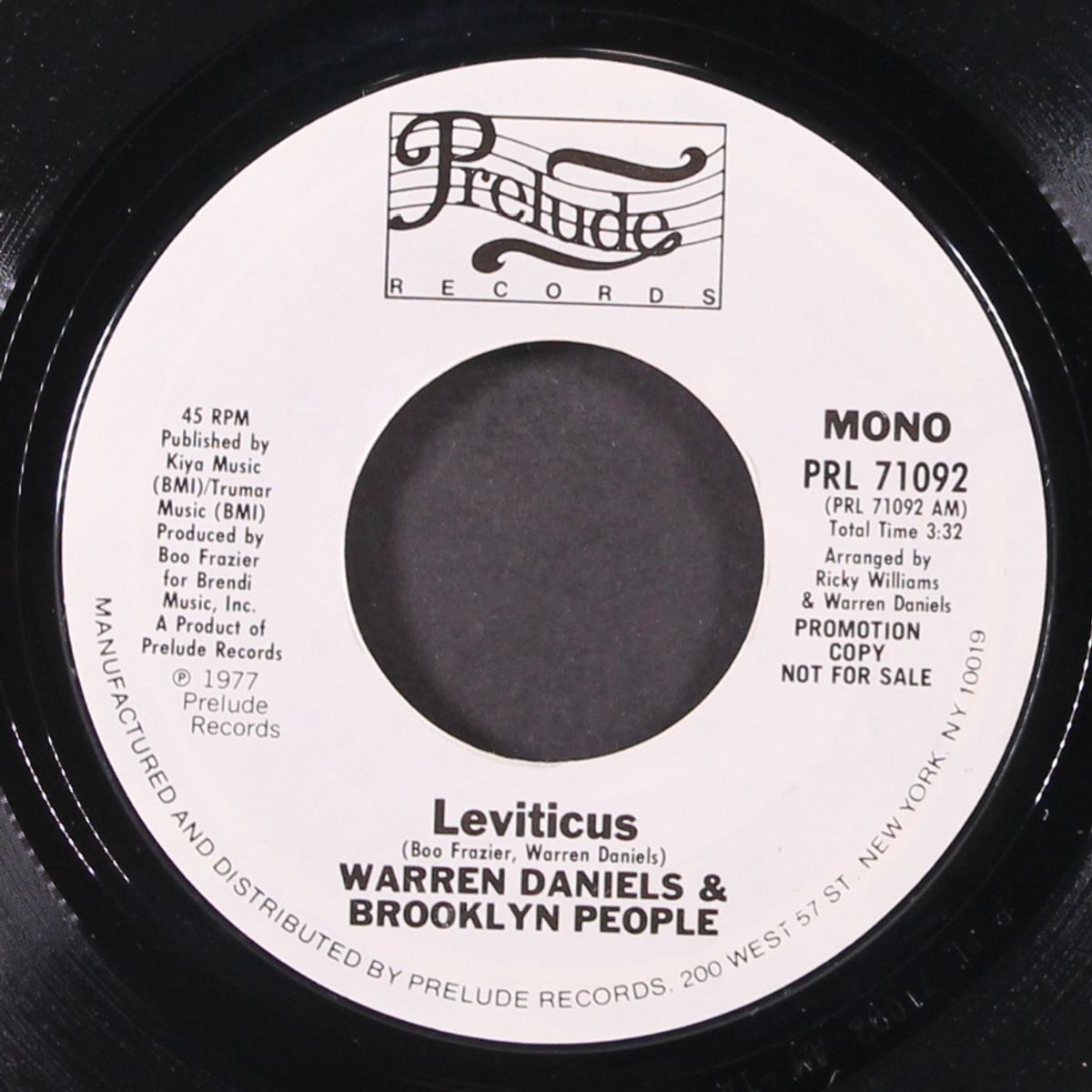 leviticus / mono by WARREN DANIELS & BROOKLYN PEOPLE
