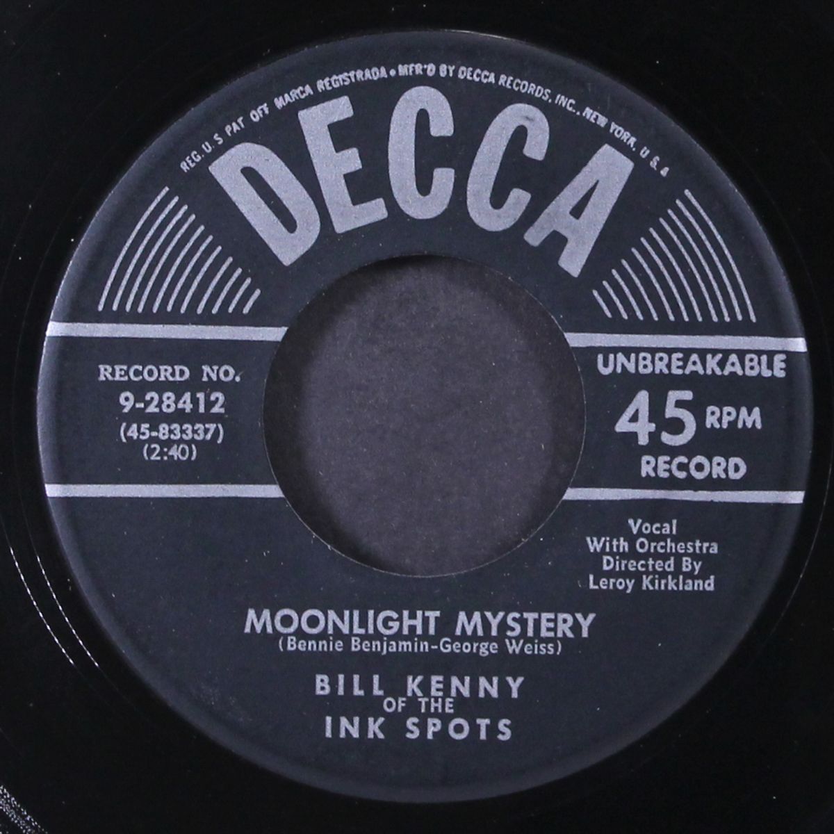 you are happiness / moonlight mystery by BILL KENNY