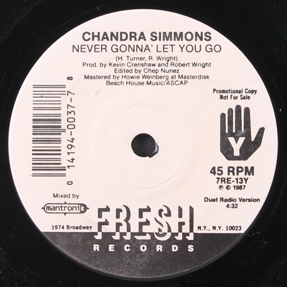 never gonna' let you go / same (duet version) by CHANDRA SIMMONS