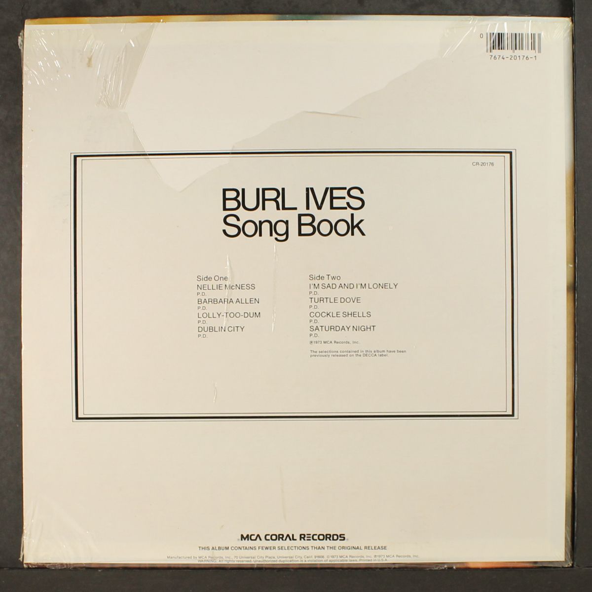 song book by BURL IVES