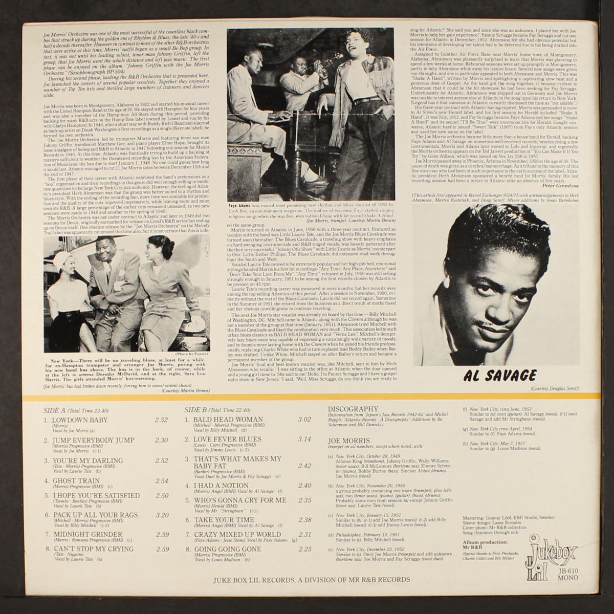 lowdown baby by JOE MORRIS