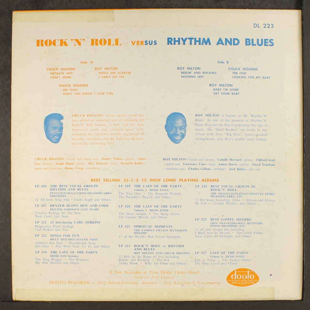 rock 'n' roll versus rhythm and blues by CHUCK HIGGINS / ROY MILTON