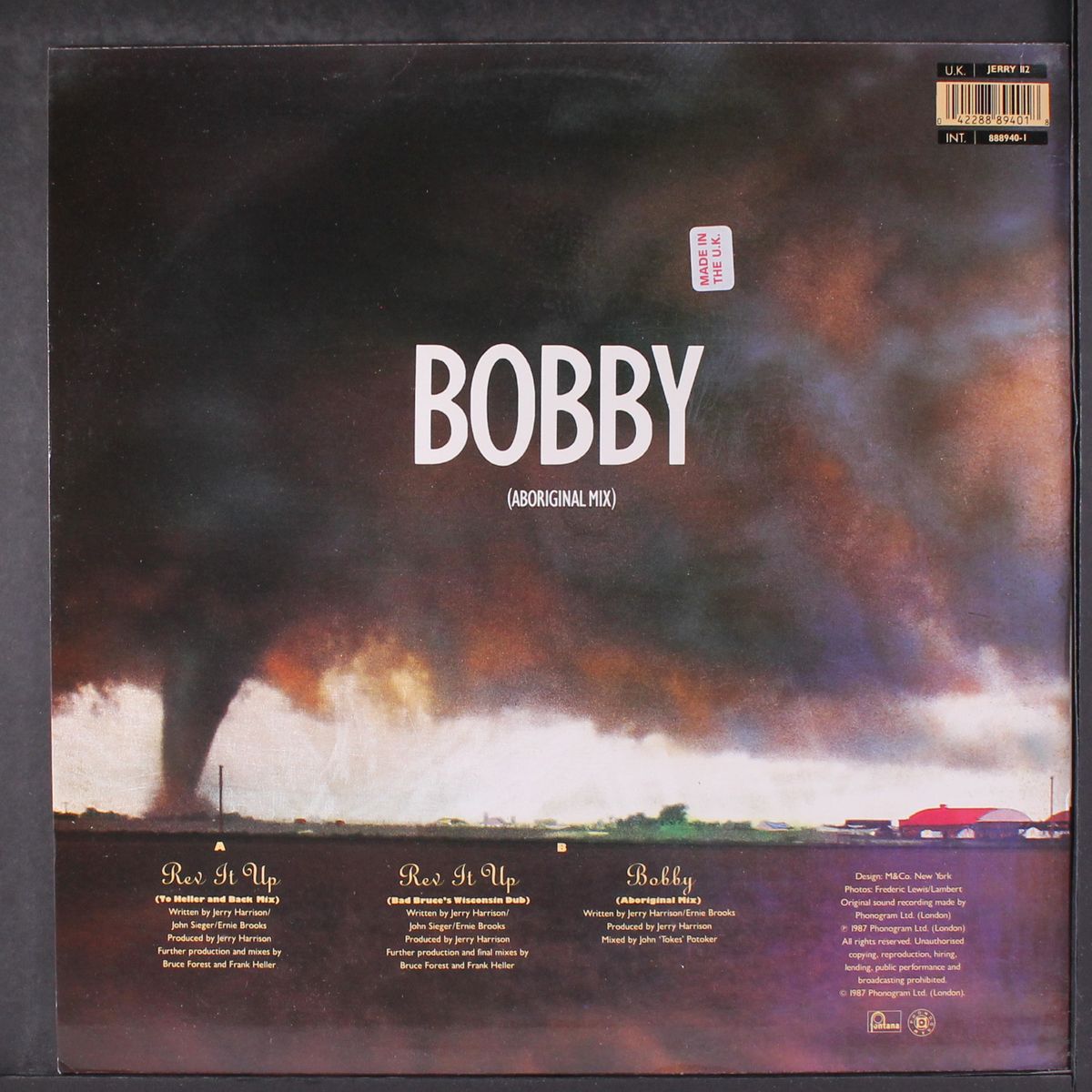 rev it up (2 mixes) / bobby by JERRY HARRISON & CASUAL GODS