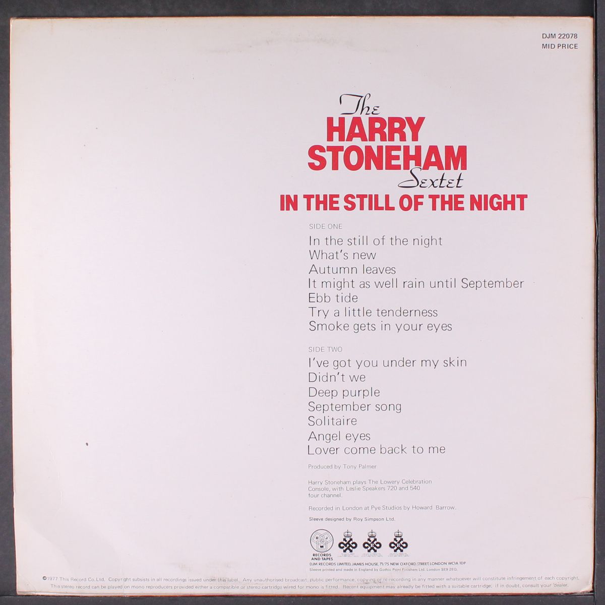 in the still of the night by HARRY STONEHAM