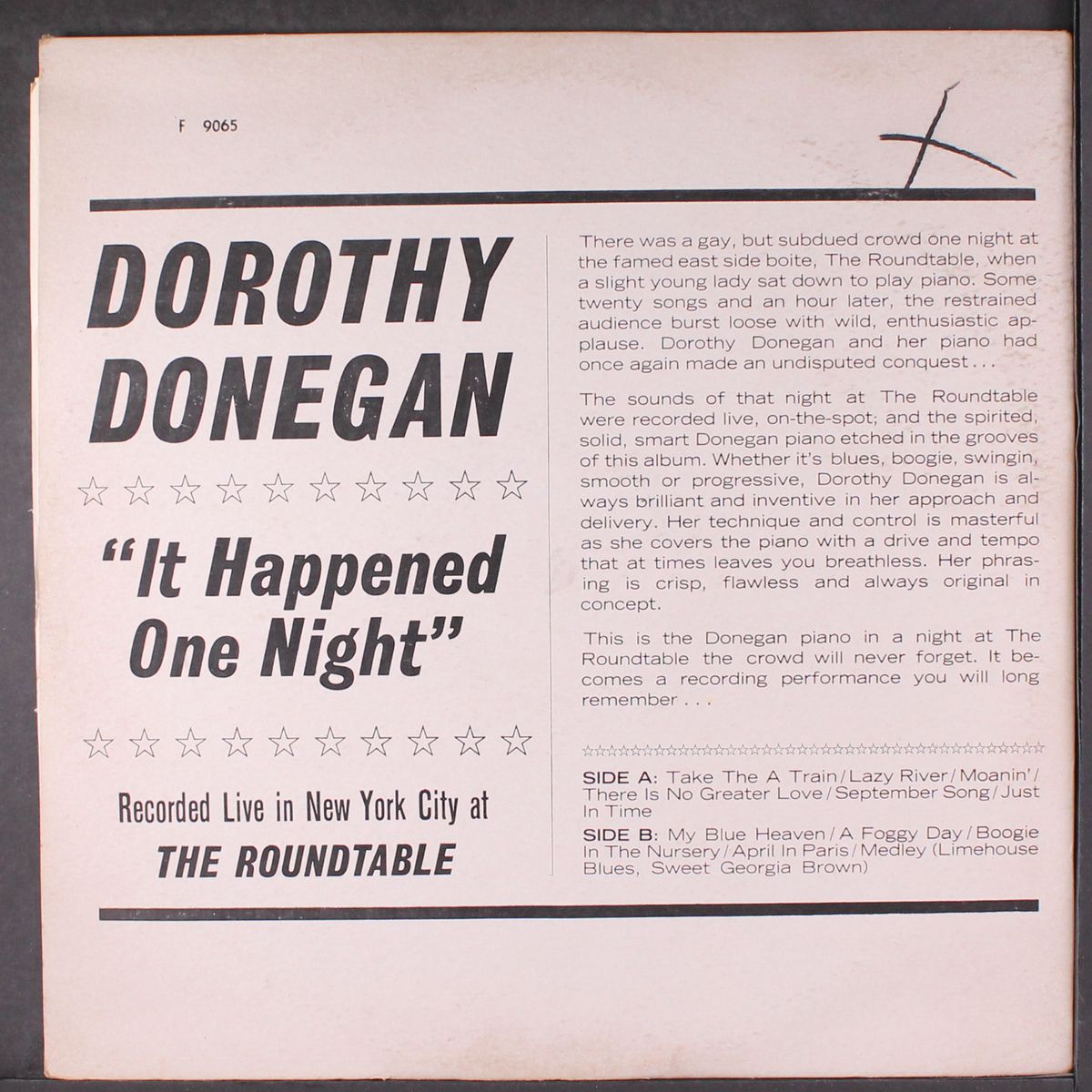it happened one night by DOROTHY DONEGAN