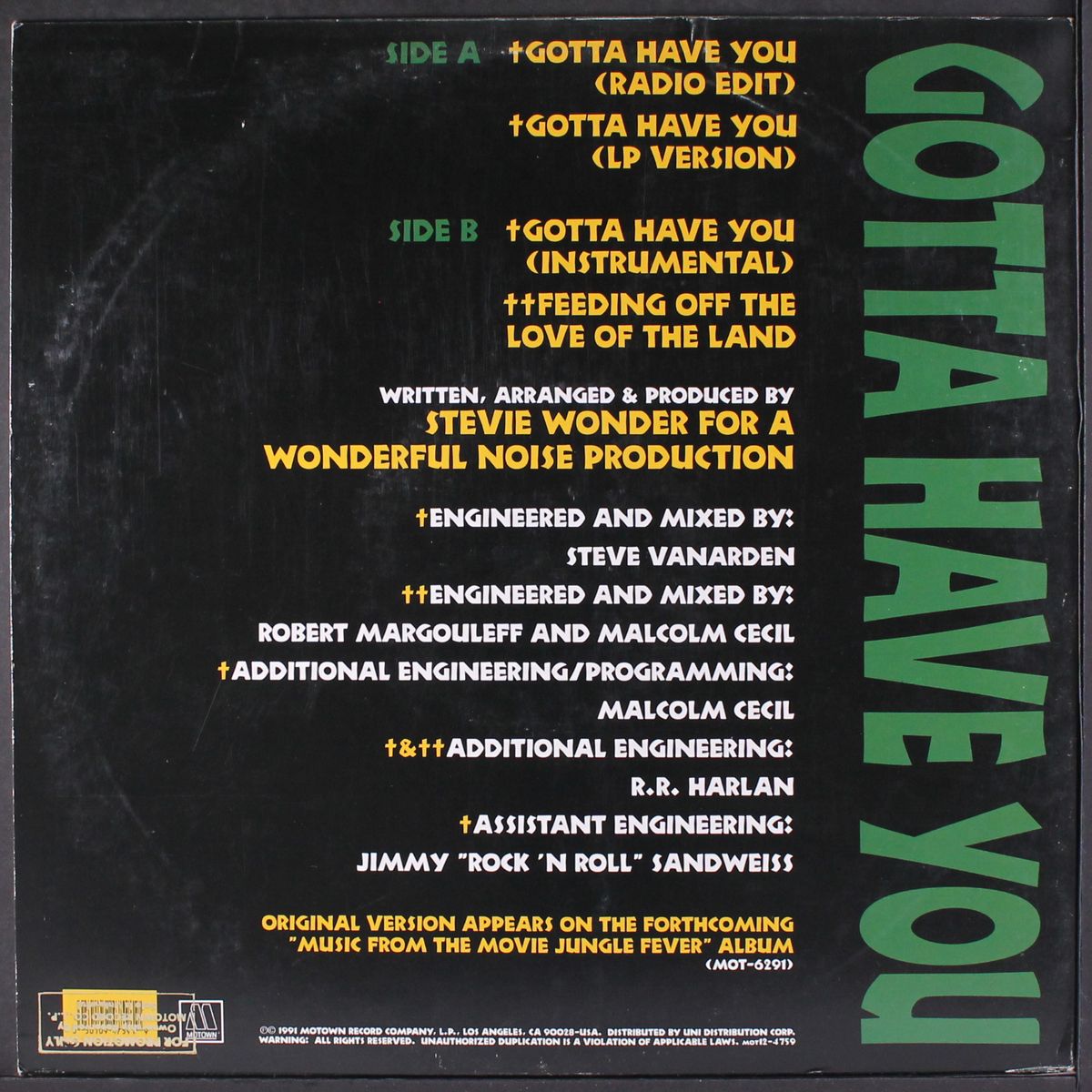 gotta have you by STEVIE WONDER