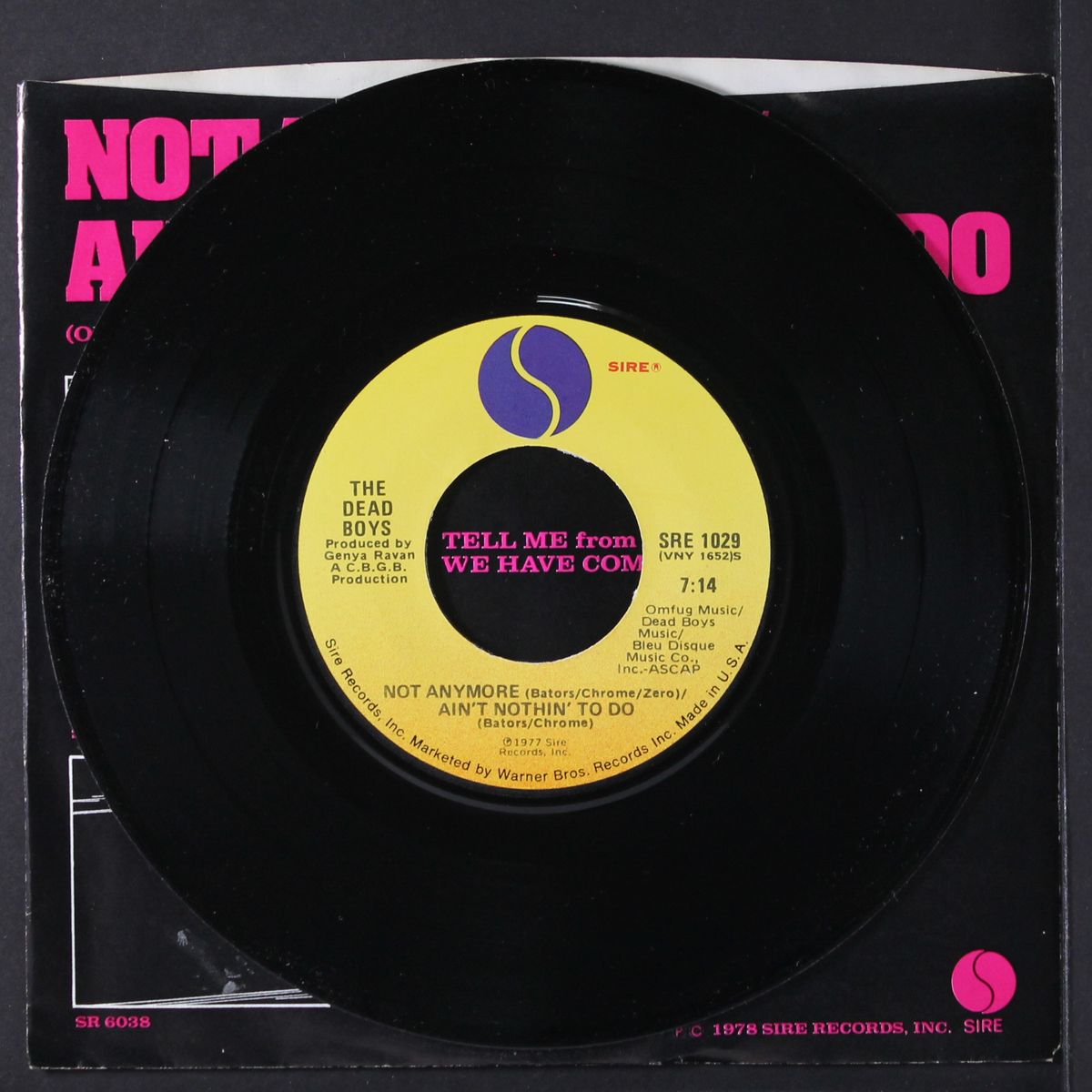 tell me / not anymore by DEAD BOYS