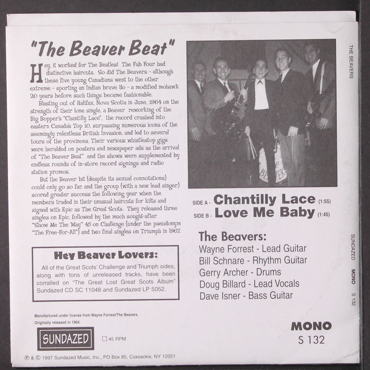 chantilly lace / love me baby by BEAVERS