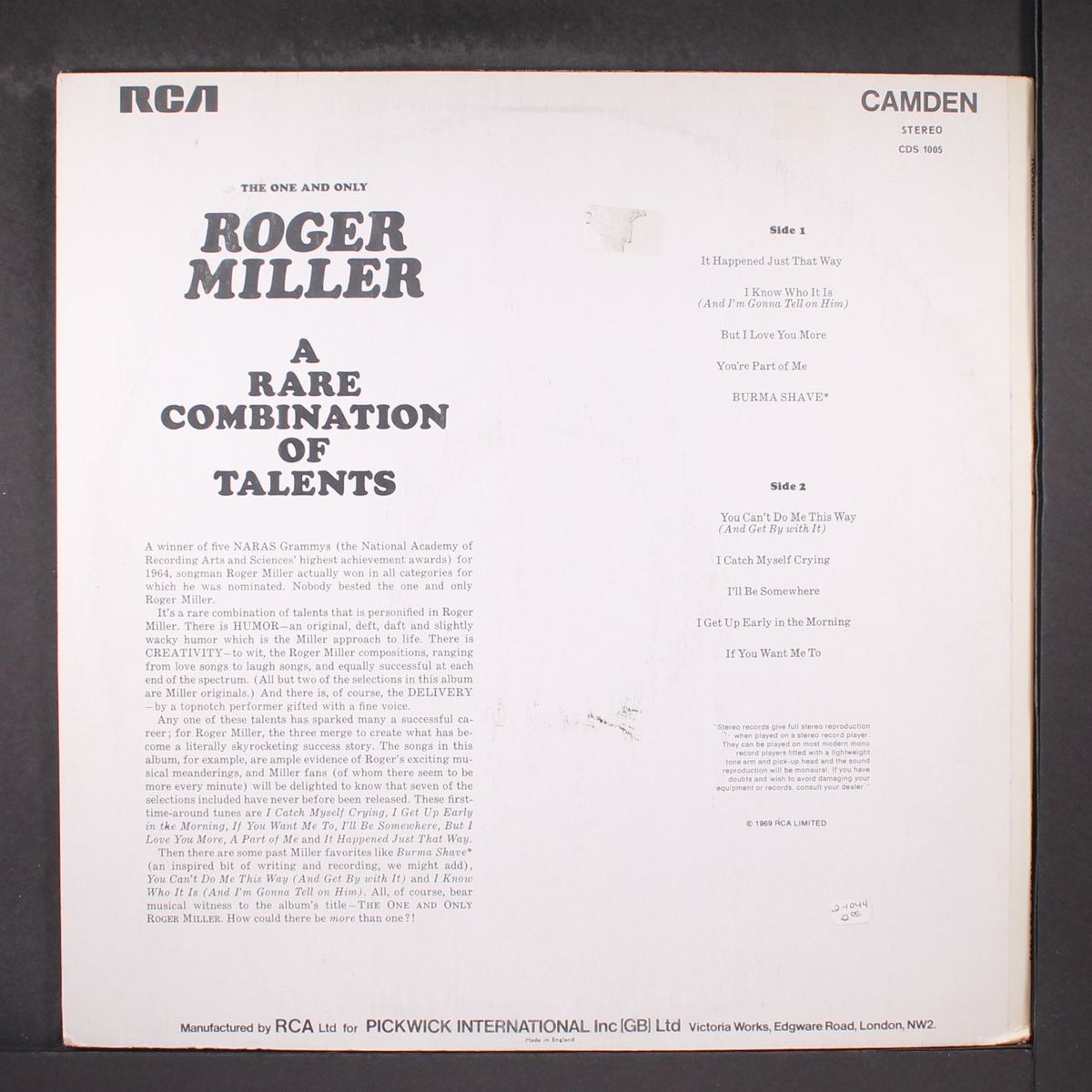 the one and only by ROGER MILLER