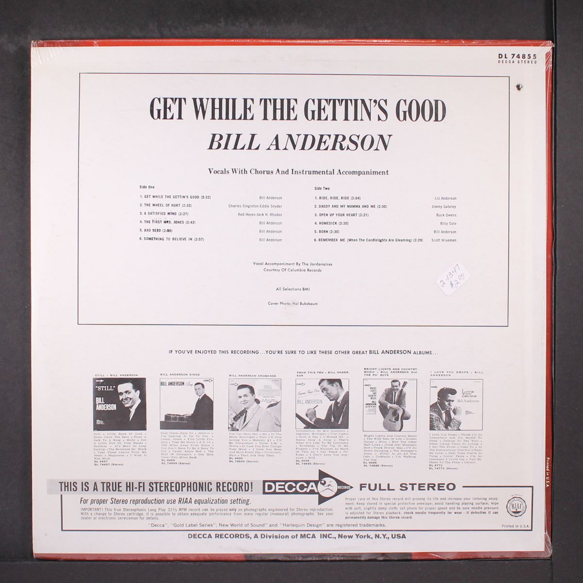 get while the gettin's good by BILL ANDERSON