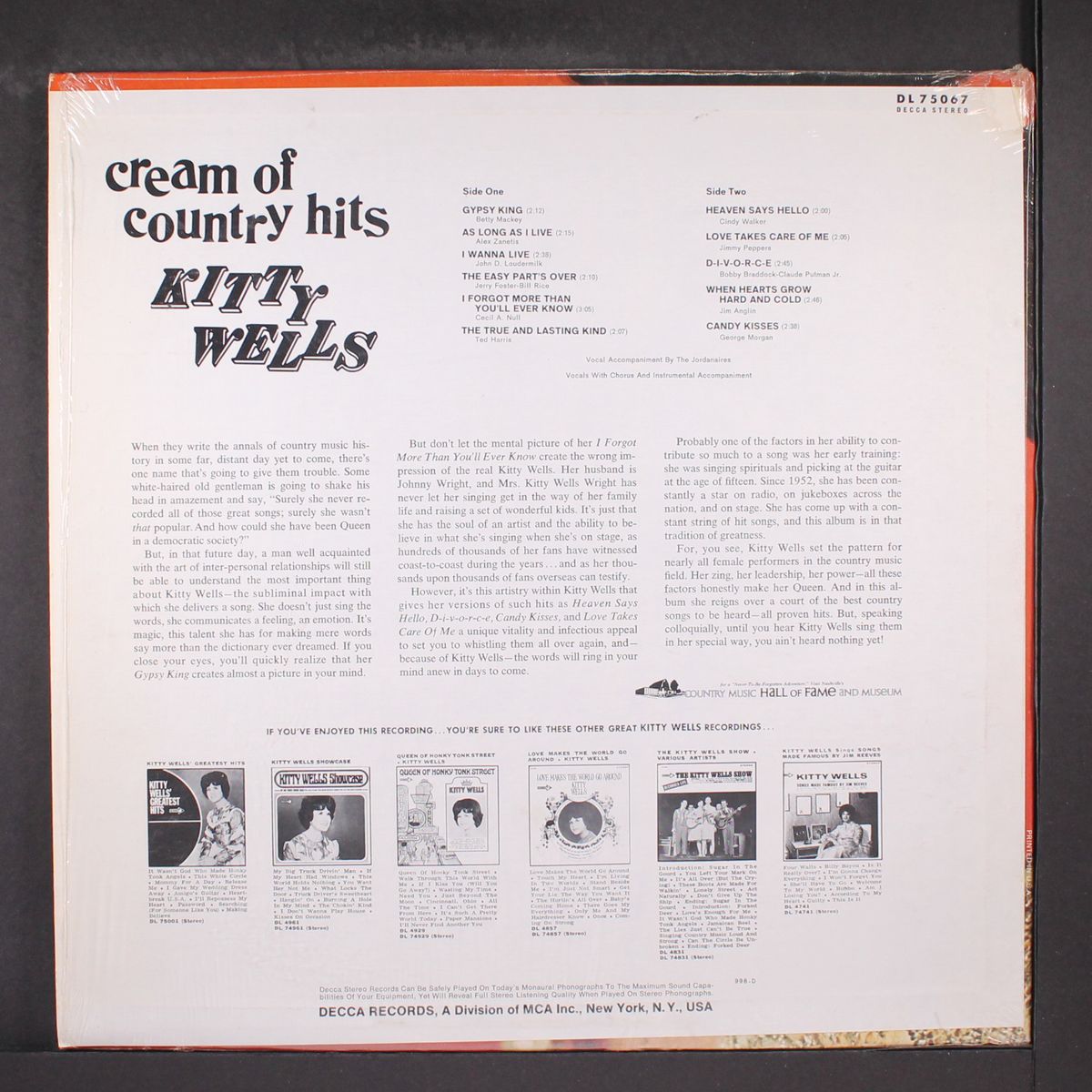 cream of country hits by KITTY WELLS