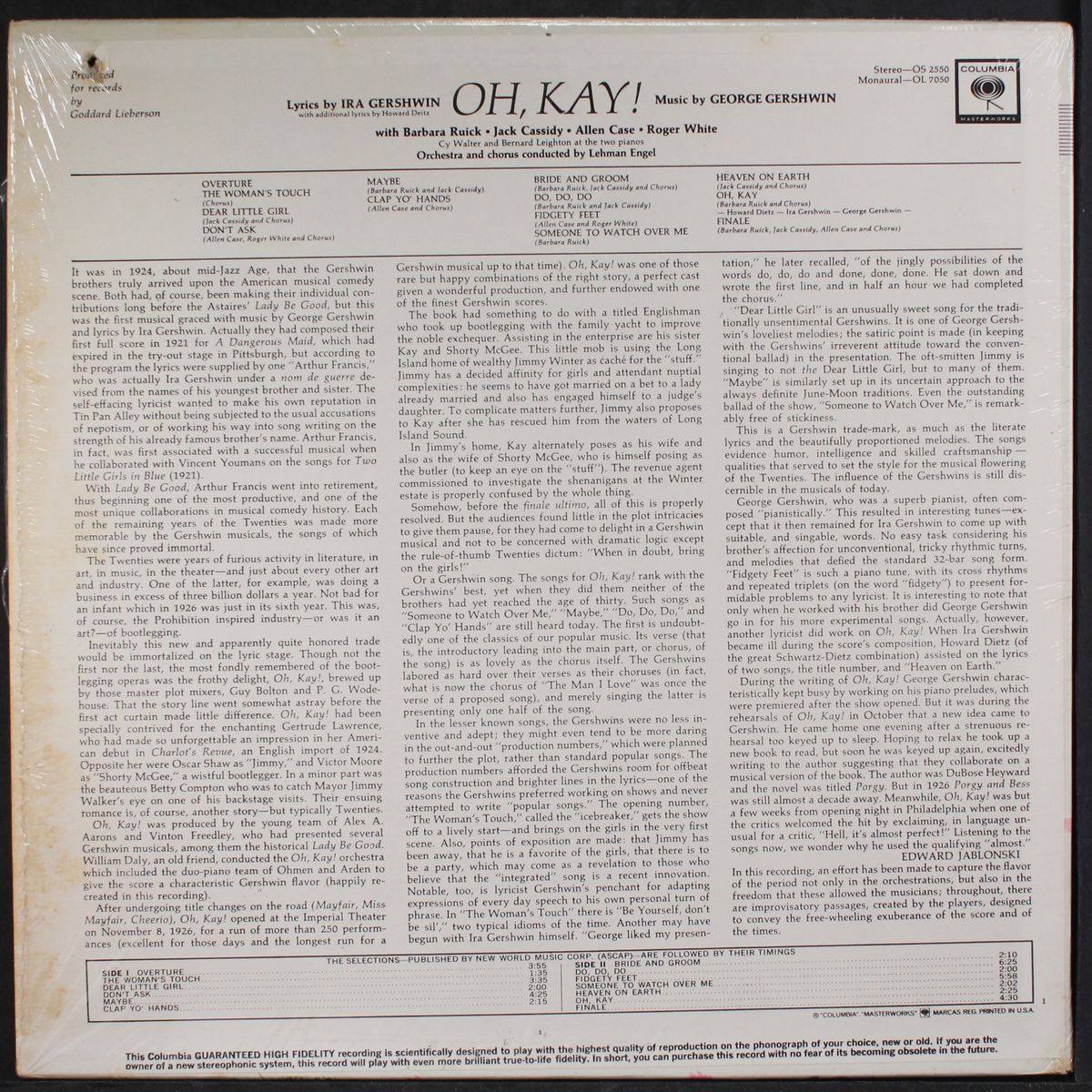 oh, kay by ORIGINAL CAST