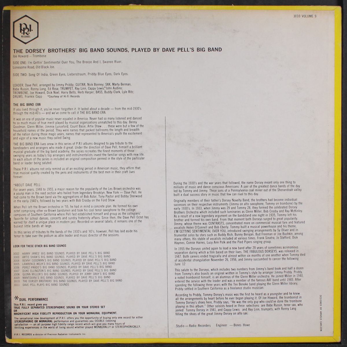 dorsey brothers' big band sounds by DAVE PELL