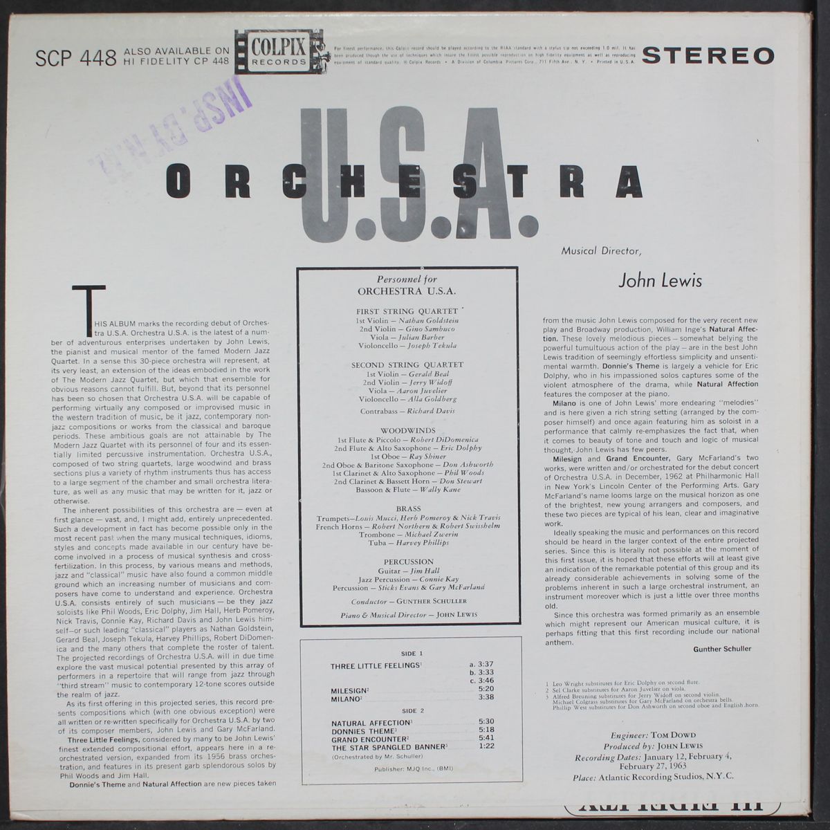 debut by ORCHESTRA U.S.A.