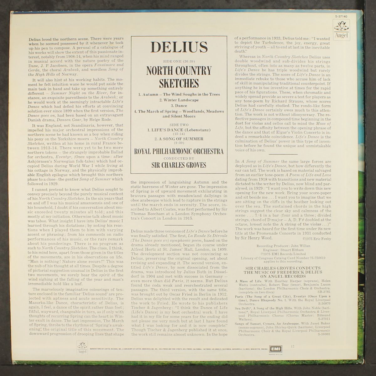 delius: north country sketches by SIR CHARLES GROVES