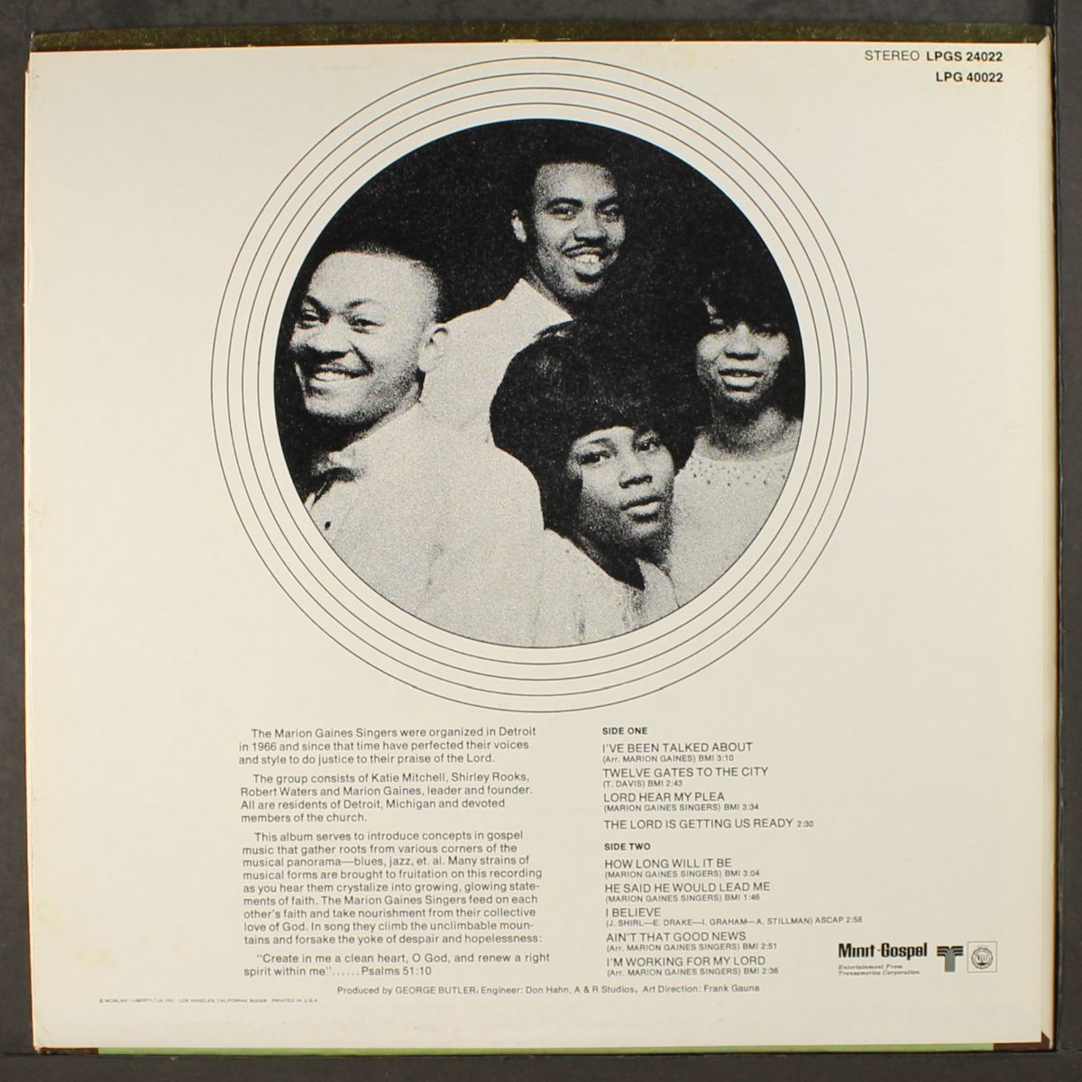 i've been talked about by MARION GAINES SINGERS