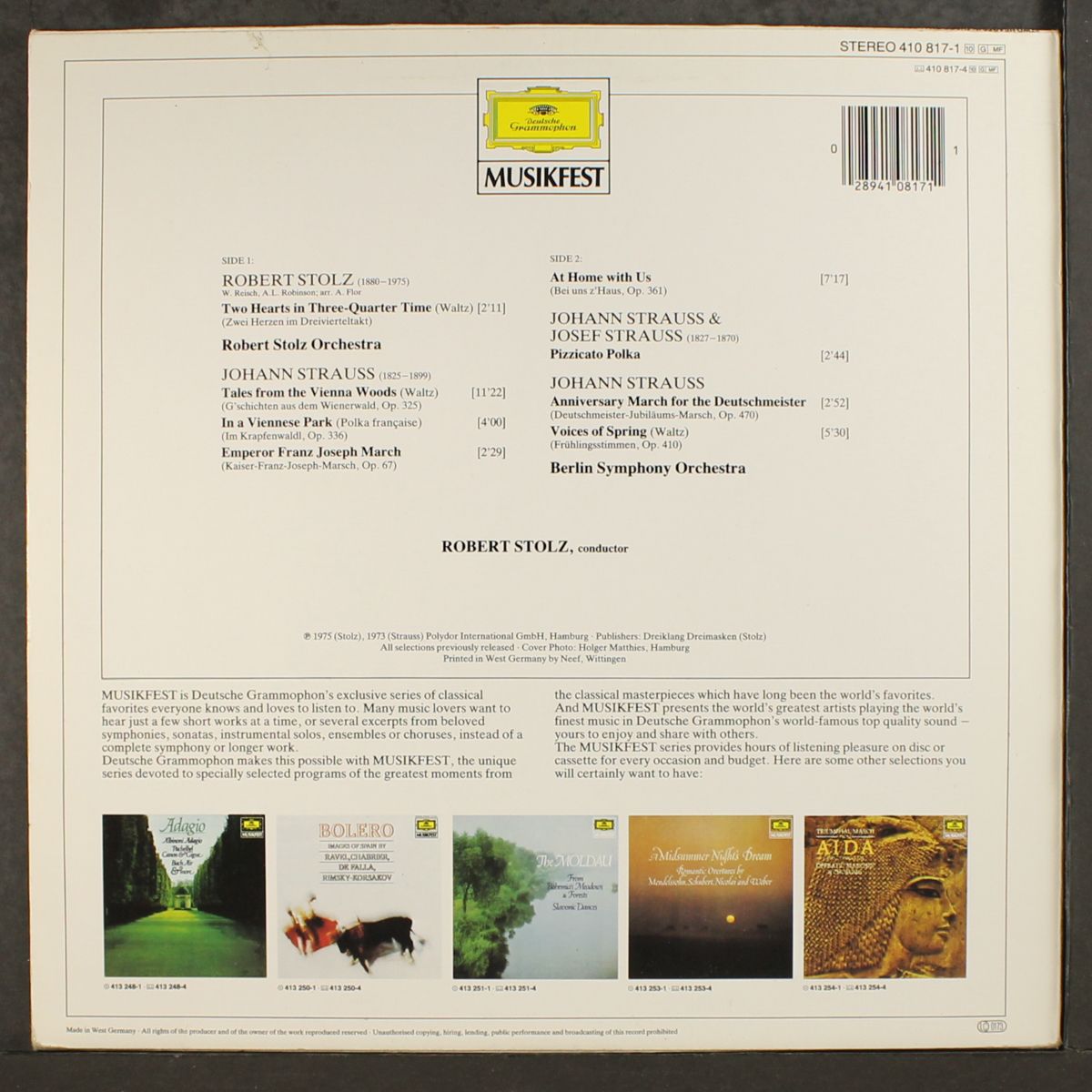 two hearts in three-quarter time - favorite melodies of old vienna by ROBERT STOLZ