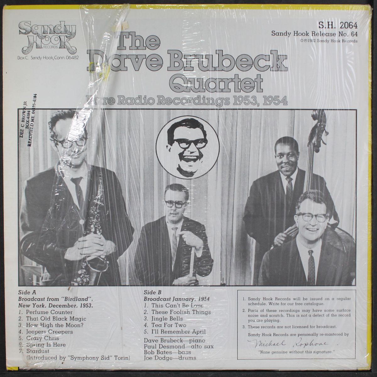 rare radio recordings 1953-1954 by DAVE BRUBECK
