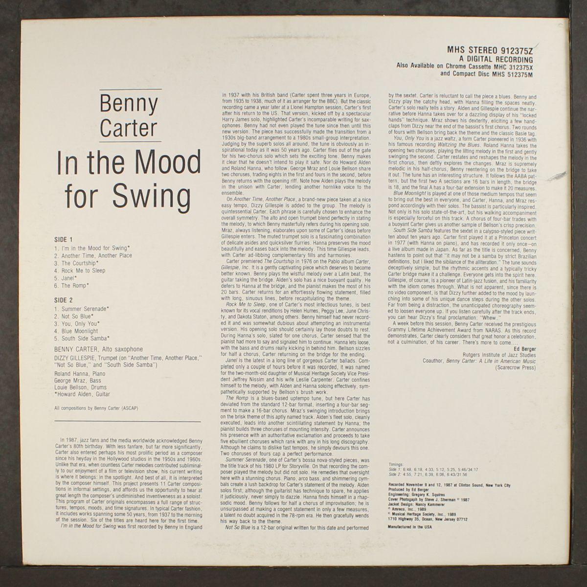 in the mood for swing by BENNY CARTER