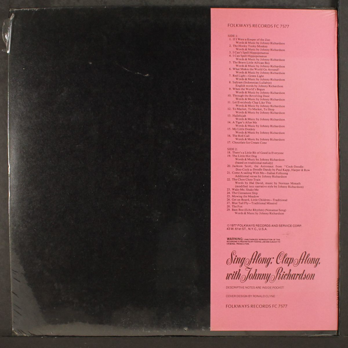 sing along: clap along with by JOHNNY RICHARDSON