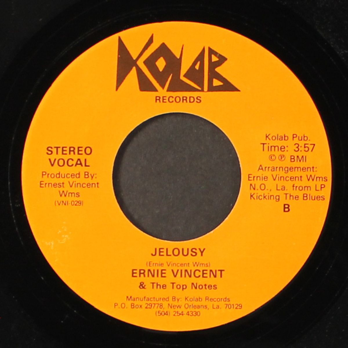 honey bun / jelousy by ERNIE VINCENT & TOP NOTES