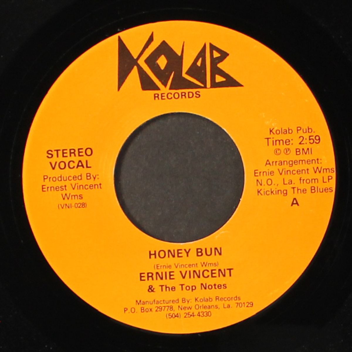 honey bun / jelousy by ERNIE VINCENT & TOP NOTES