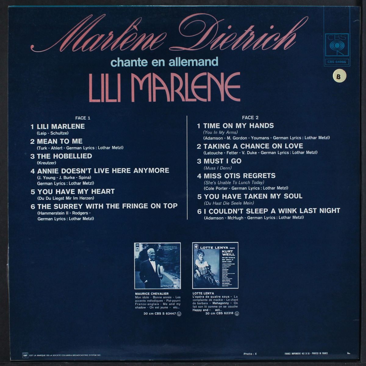 lili marlene by MARLENE DIETRICH