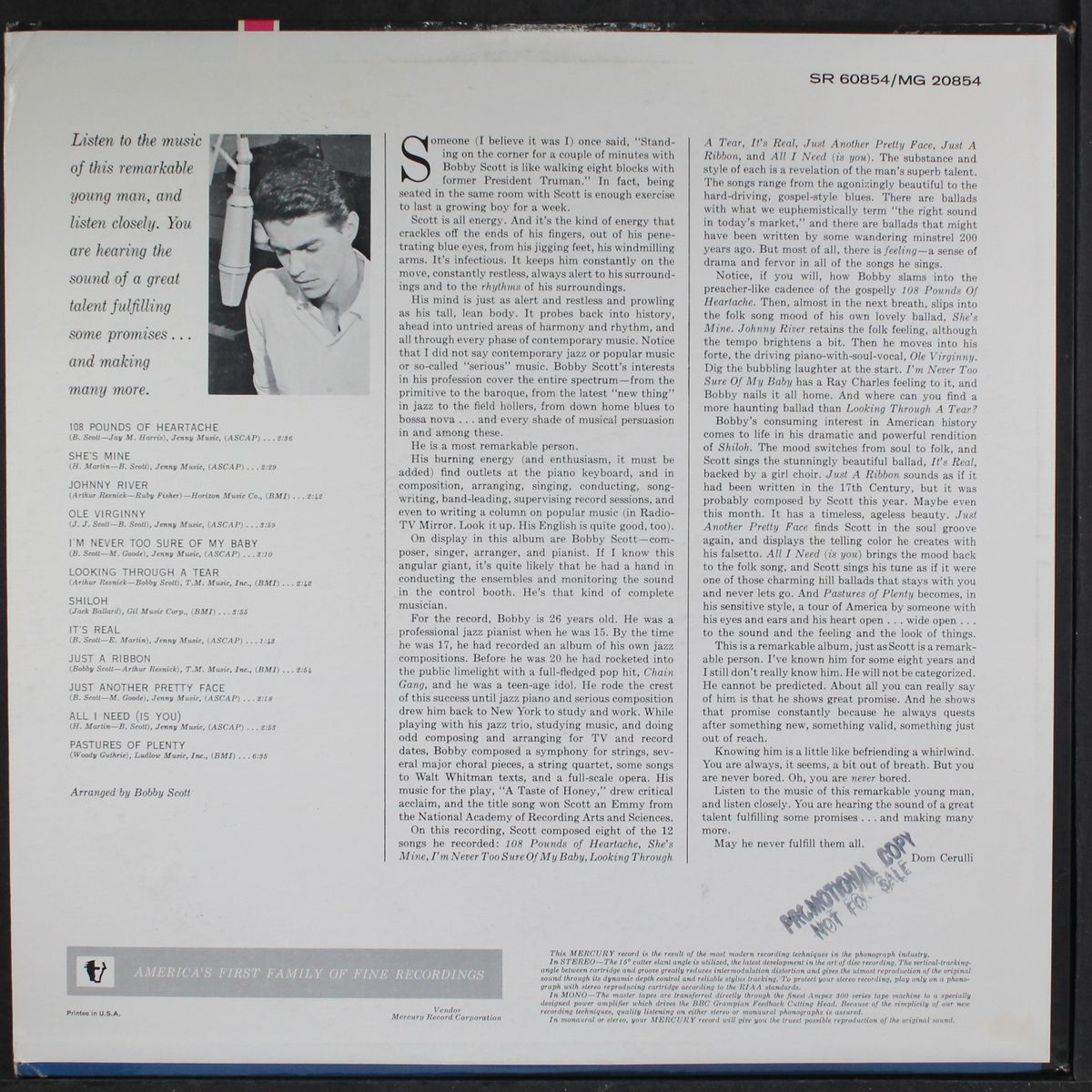 108 pounds of heartache by BOBBY SCOTT