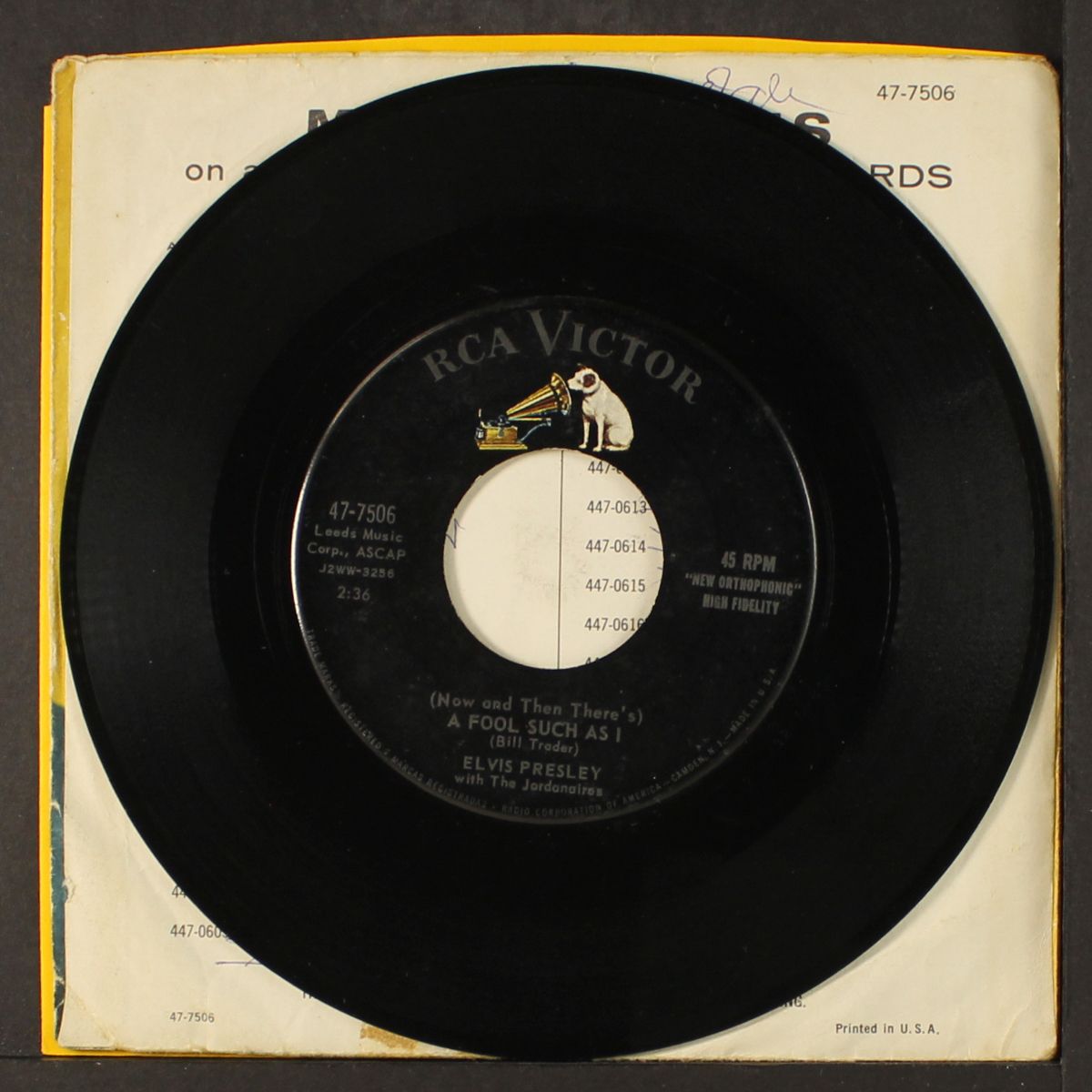 i need your love tonight / a fool such as i by ELVIS PRESLEY