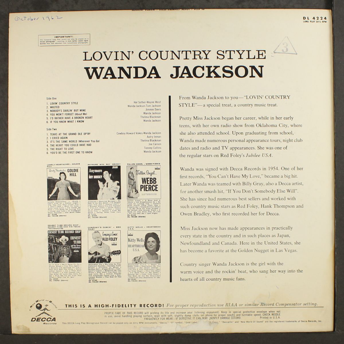 lovin', country style by WANDA JACKSON