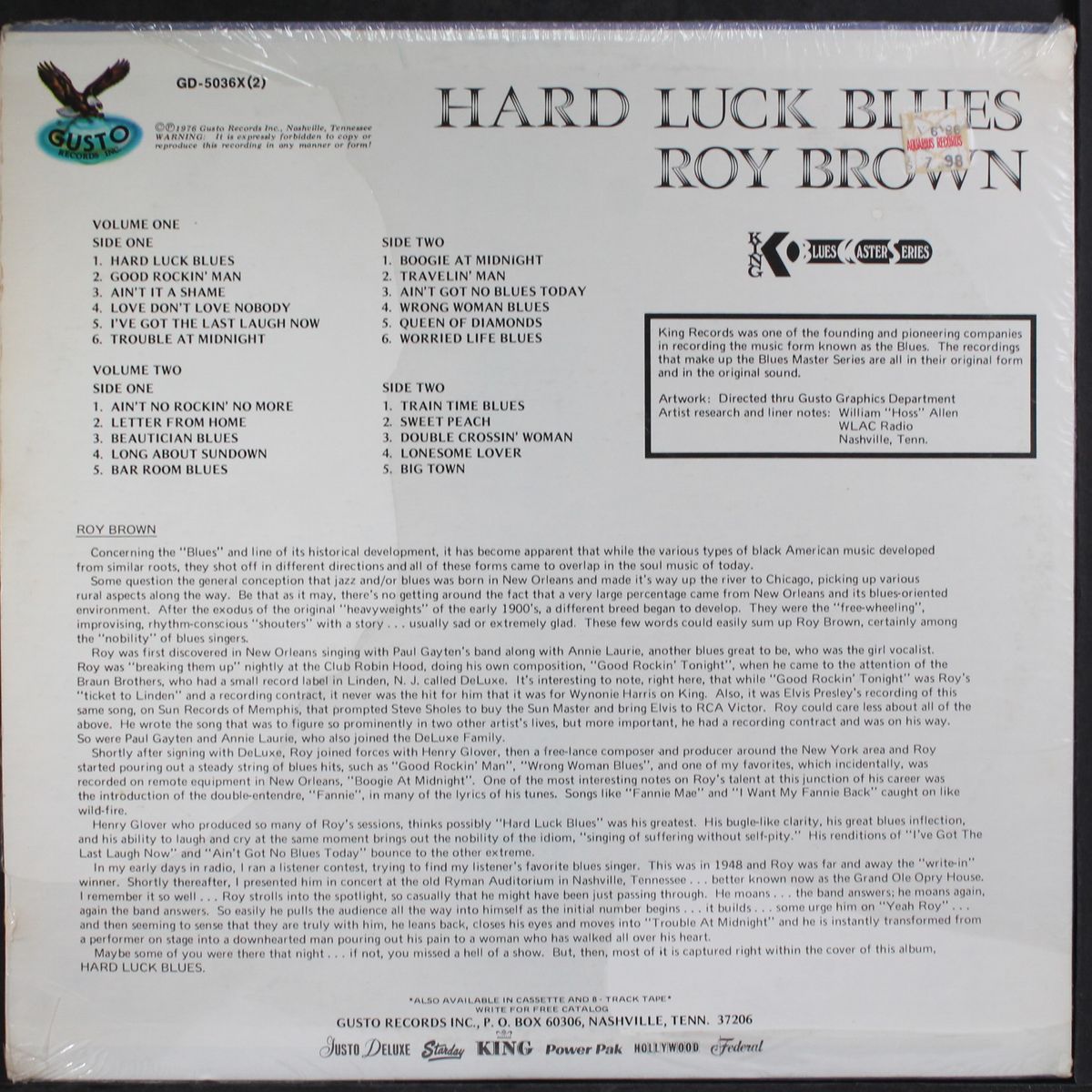 hard luck blues by ROY BROWN