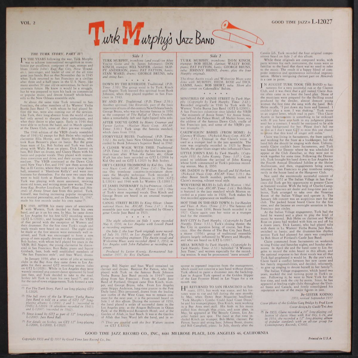 san francisco jazz, vol. 2 by TURK MURPHY
