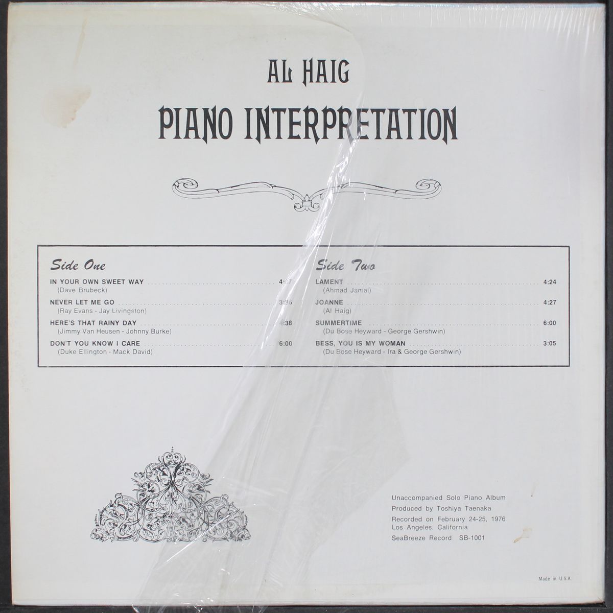 piano interpretation by AL HAIG