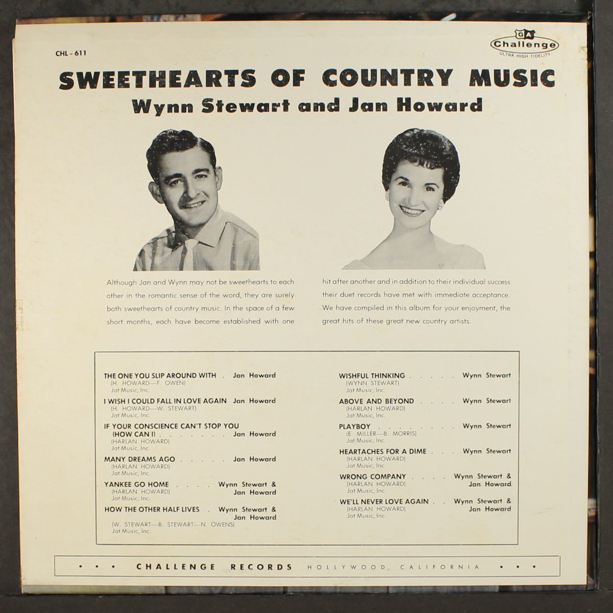 sweethearts of country music by WYNN STEWART & JAN HOWARD