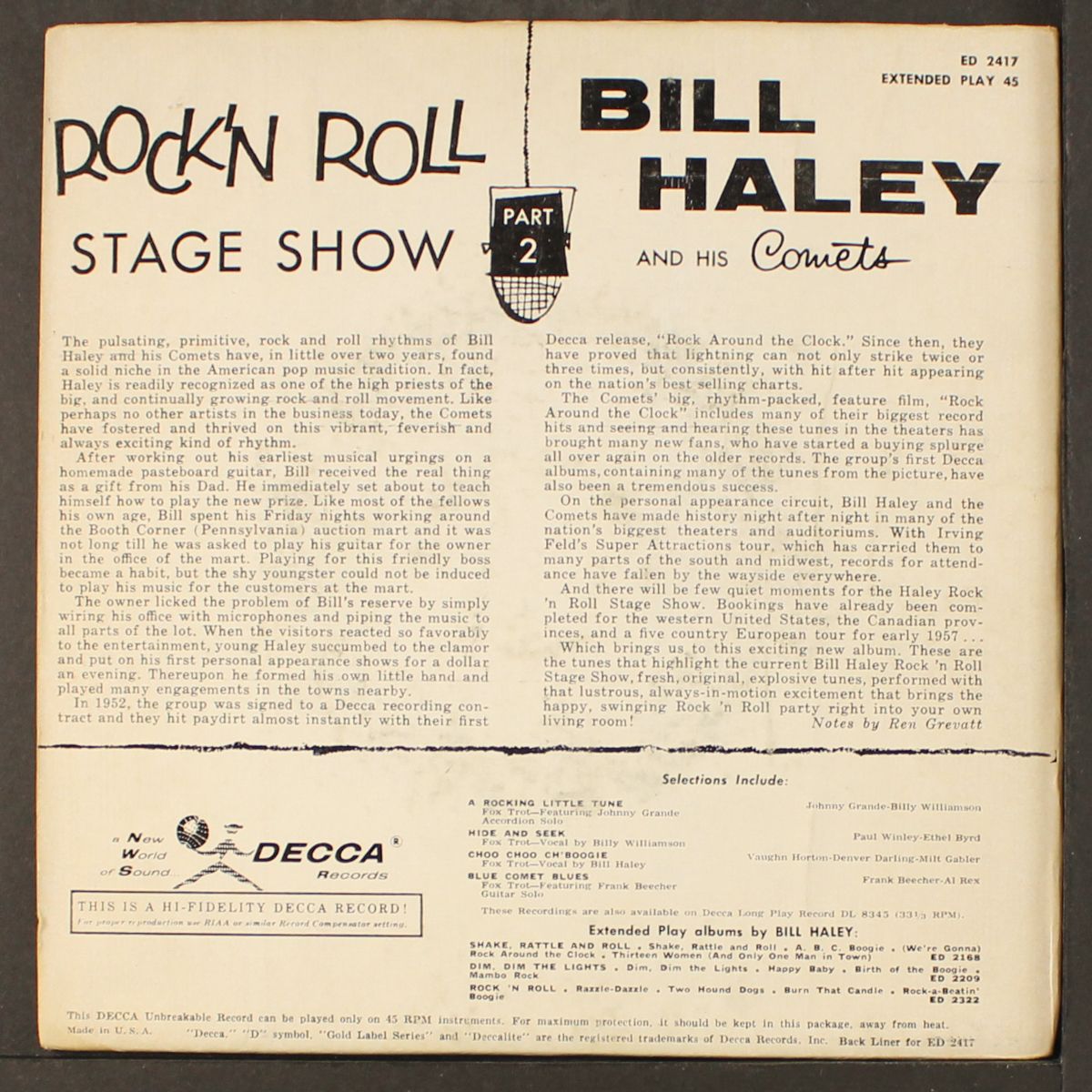 rock 'n roll stage show, part 2 by BILL HALEY & COMETS