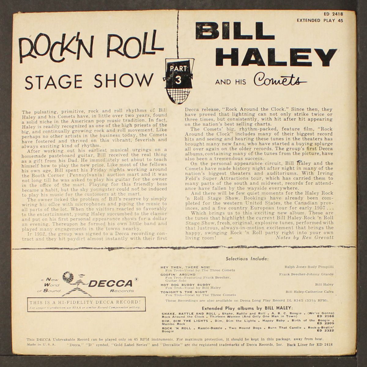 rock 'n roll stage show, part 3 by BILL HALEY & COMETS