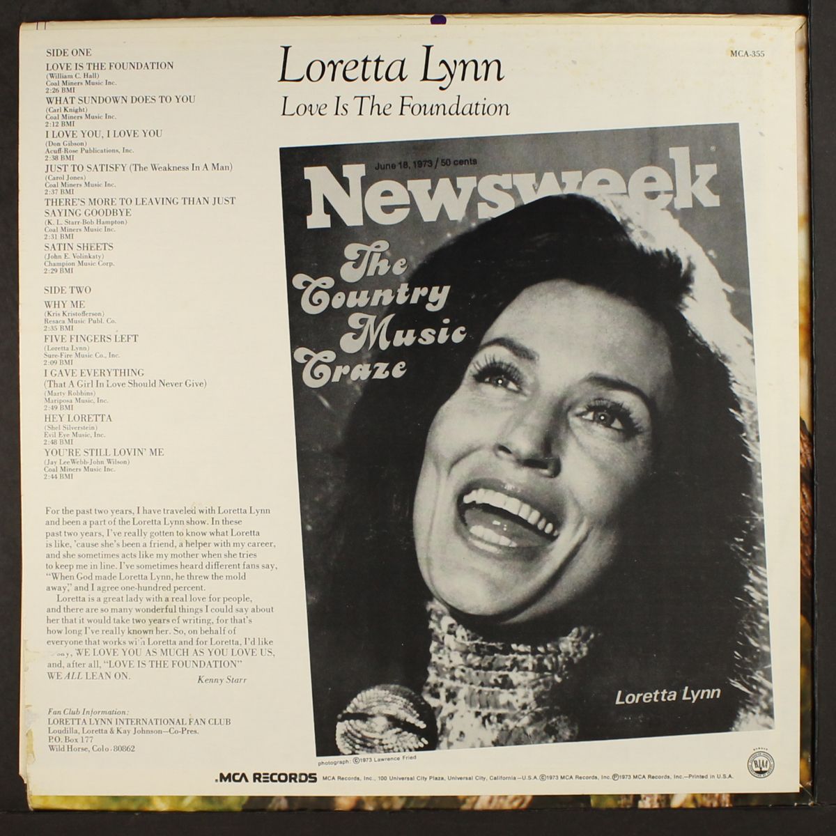 love is the foundation by LORETTA LYNN