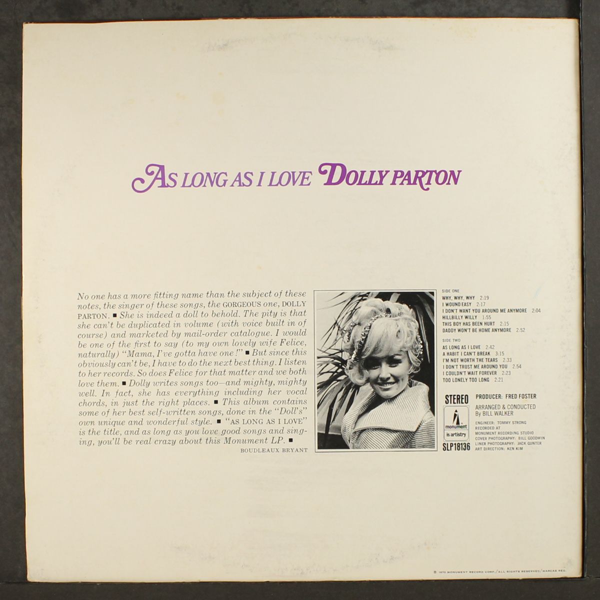 as long as i love by DOLLY PARTON