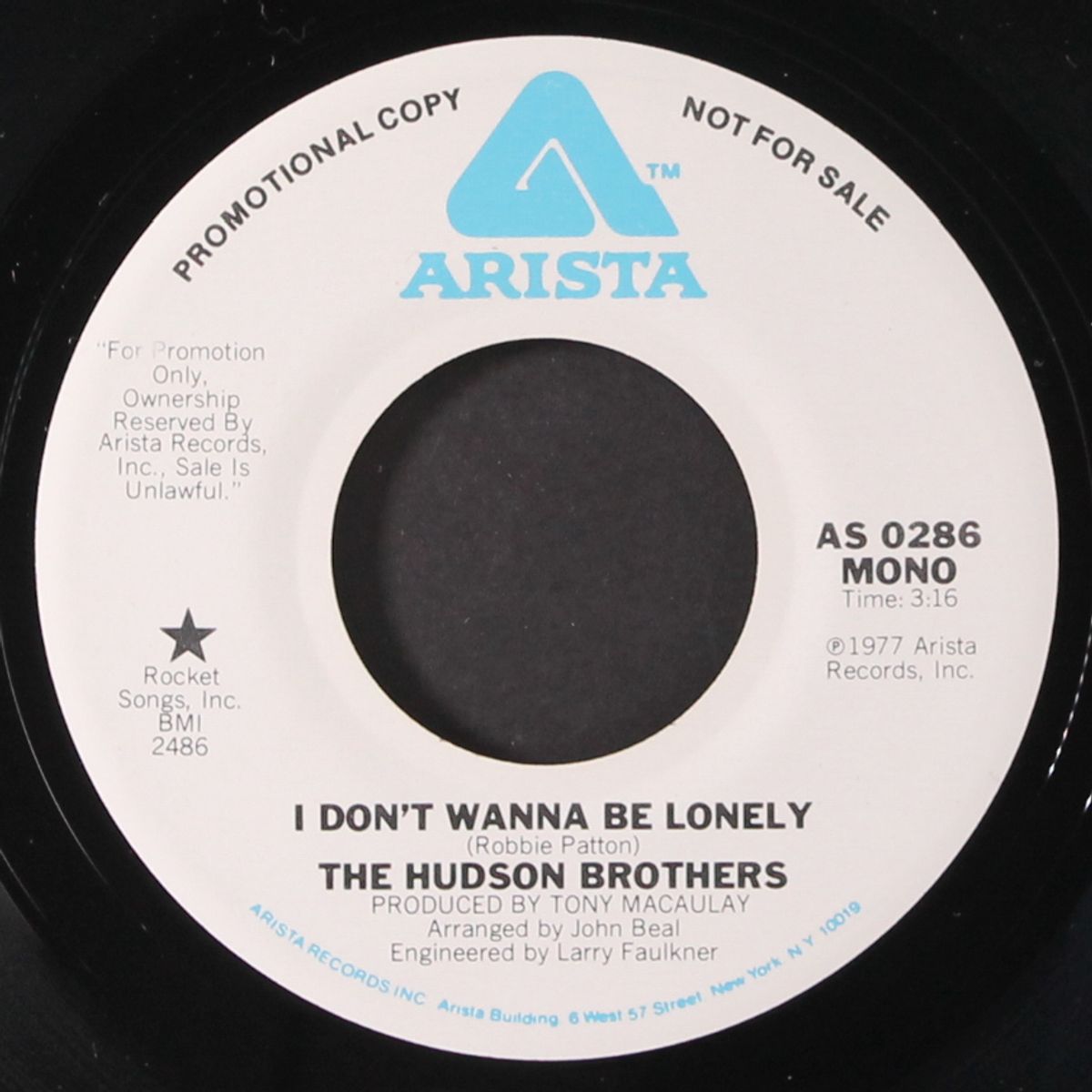 i don't wanna be lonely / mono by HUDSON BROTHERS