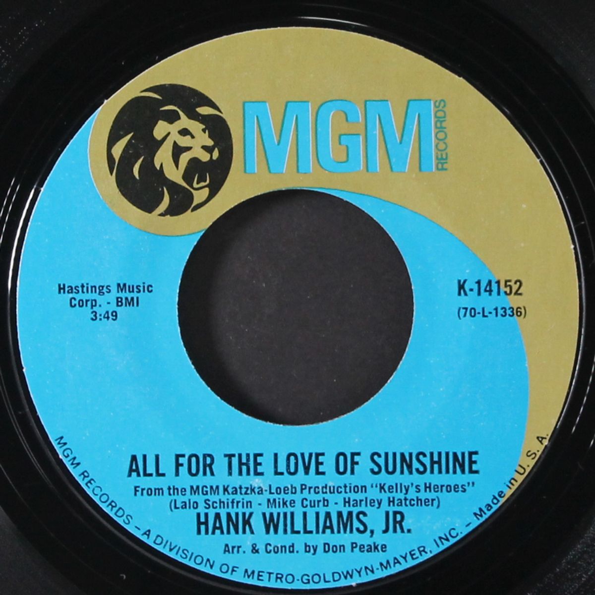 all for the love of sunshine / ballad of the moonshine by HANK WILLIAMS, JR.