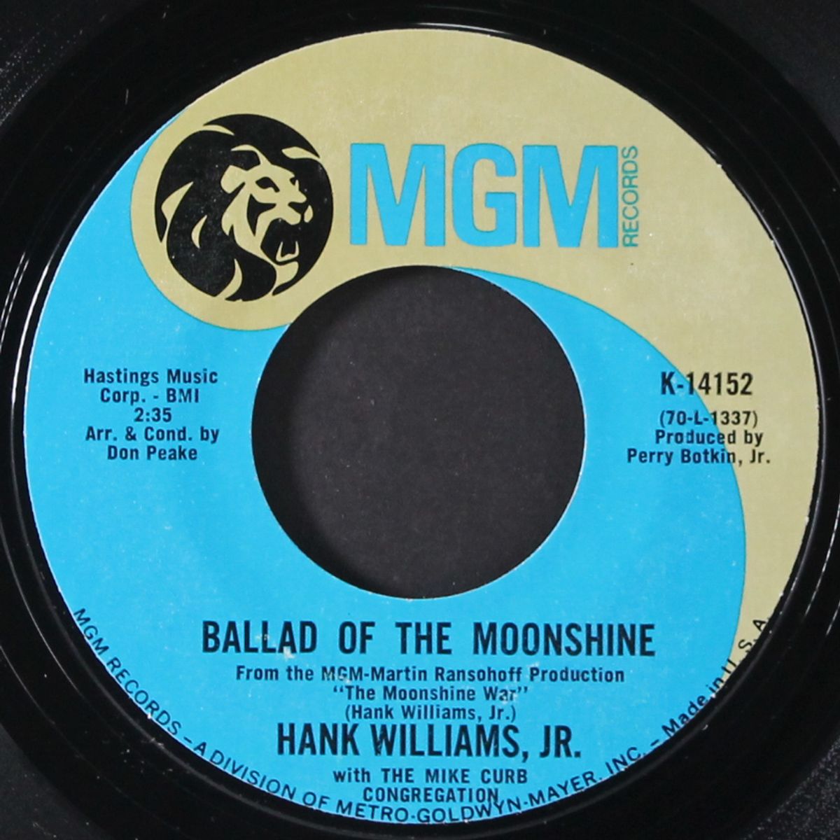 all for the love of sunshine / ballad of the moonshine by HANK WILLIAMS, JR.