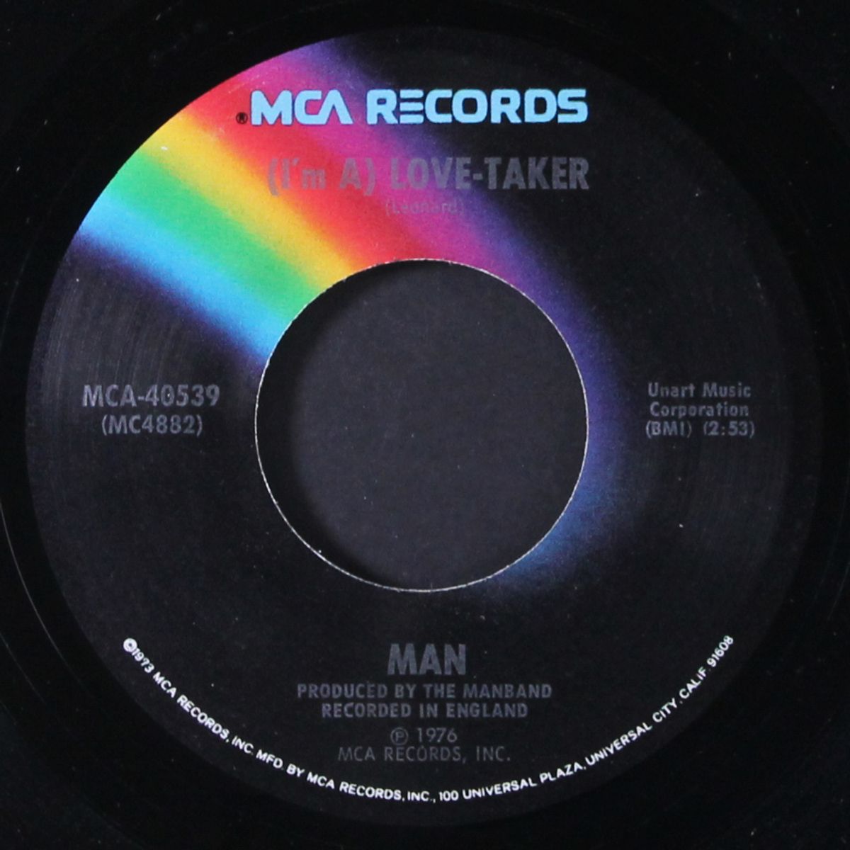 out of your head / love-taker by MAN