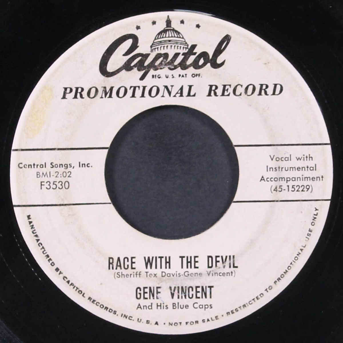 race with the devil / gonna back up baby by GENE VINCENT
